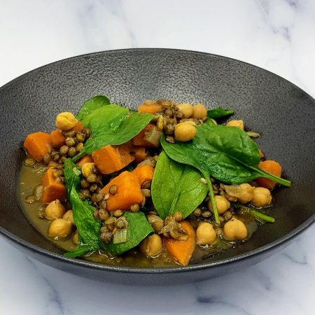 vegmeup plant-based vegan and veggie meals green lentils stew