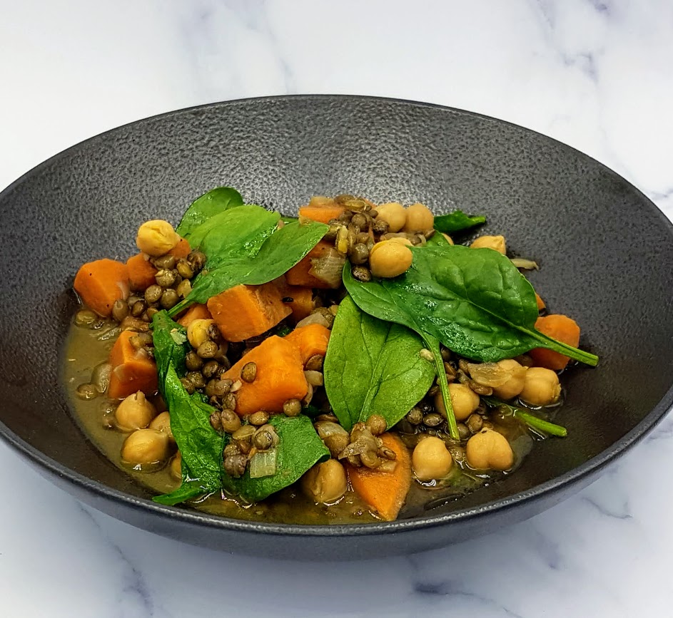 vegmeup plant-based vegan and veggie meals green lentils stew