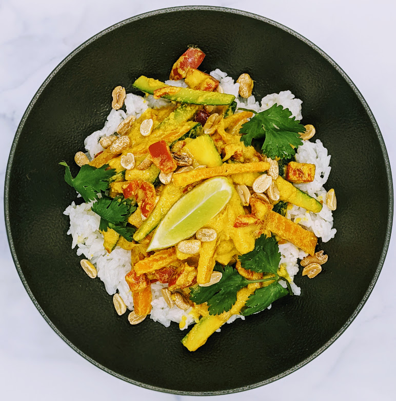 vegmeup plant-based vegan and veggie meals yellow curry