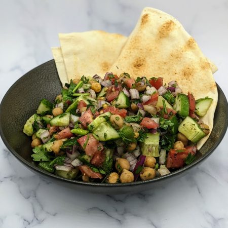 vegmeup plant-based vegan and veggie meals chickpea salad