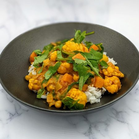 vegmeup plant-based vegan and veggie meals cauliflower curry