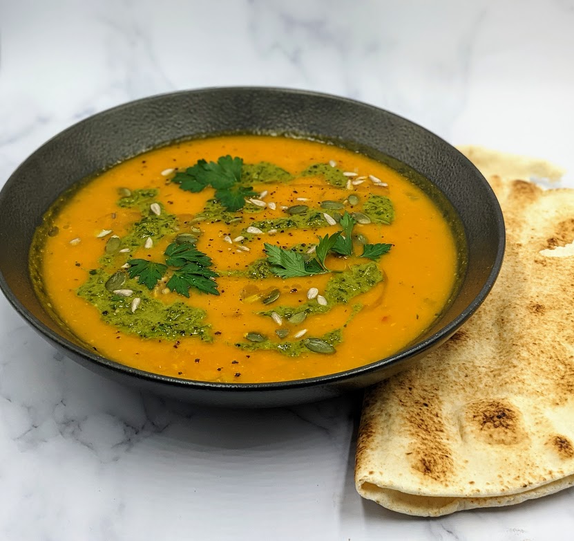 vegmeup plant-based vegan and veggie meals pumpkin soup