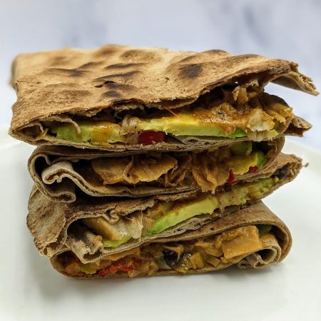 vegmeup plant-based vegan and veggie meals quesadillas